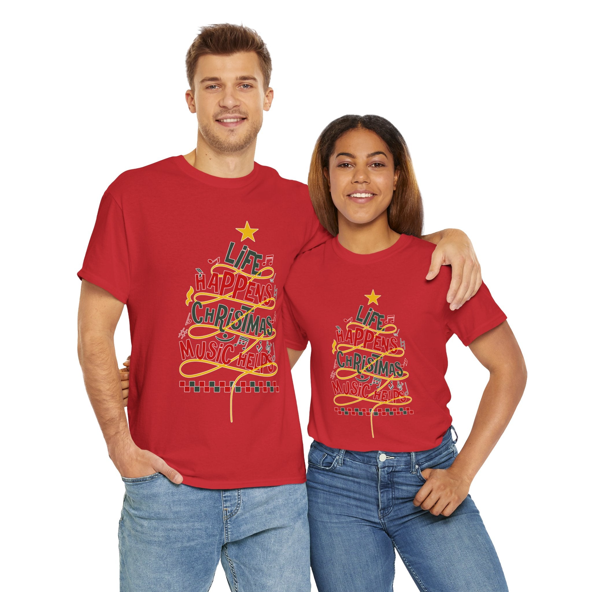 Christmas Music Tree Unisex Cotton Tee