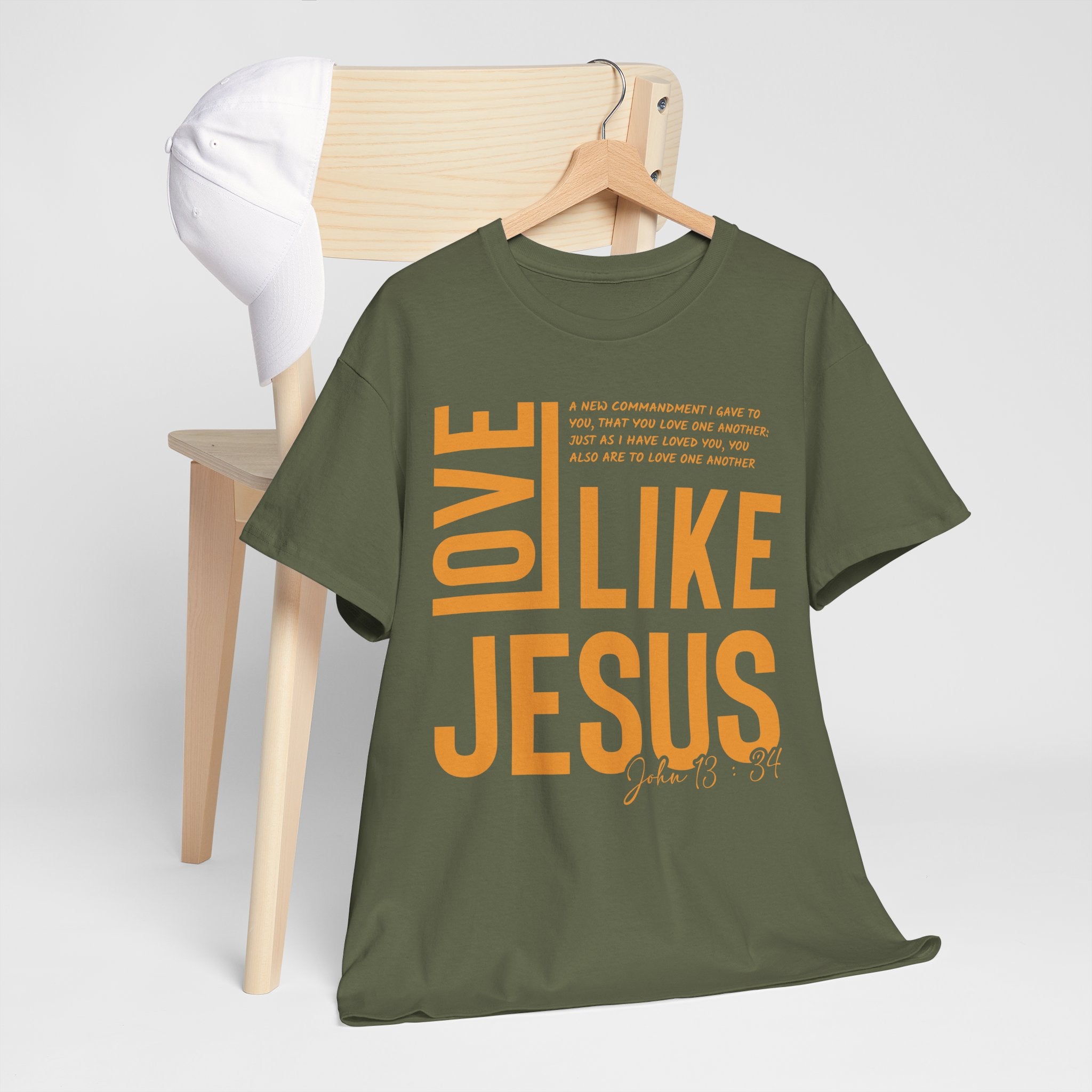 Love Like Jesus T-Shirt — John 13:34 Christian Unisex Cotton Tee