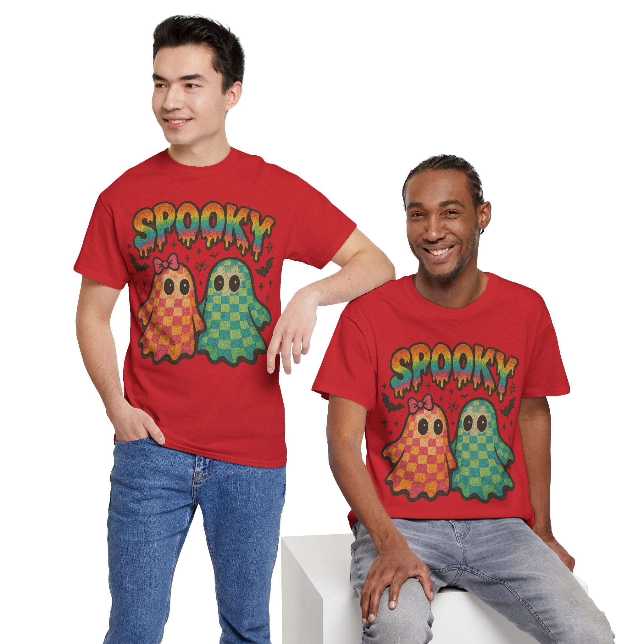 Spooky Pastel Ghosts Unisex Cotton Tee