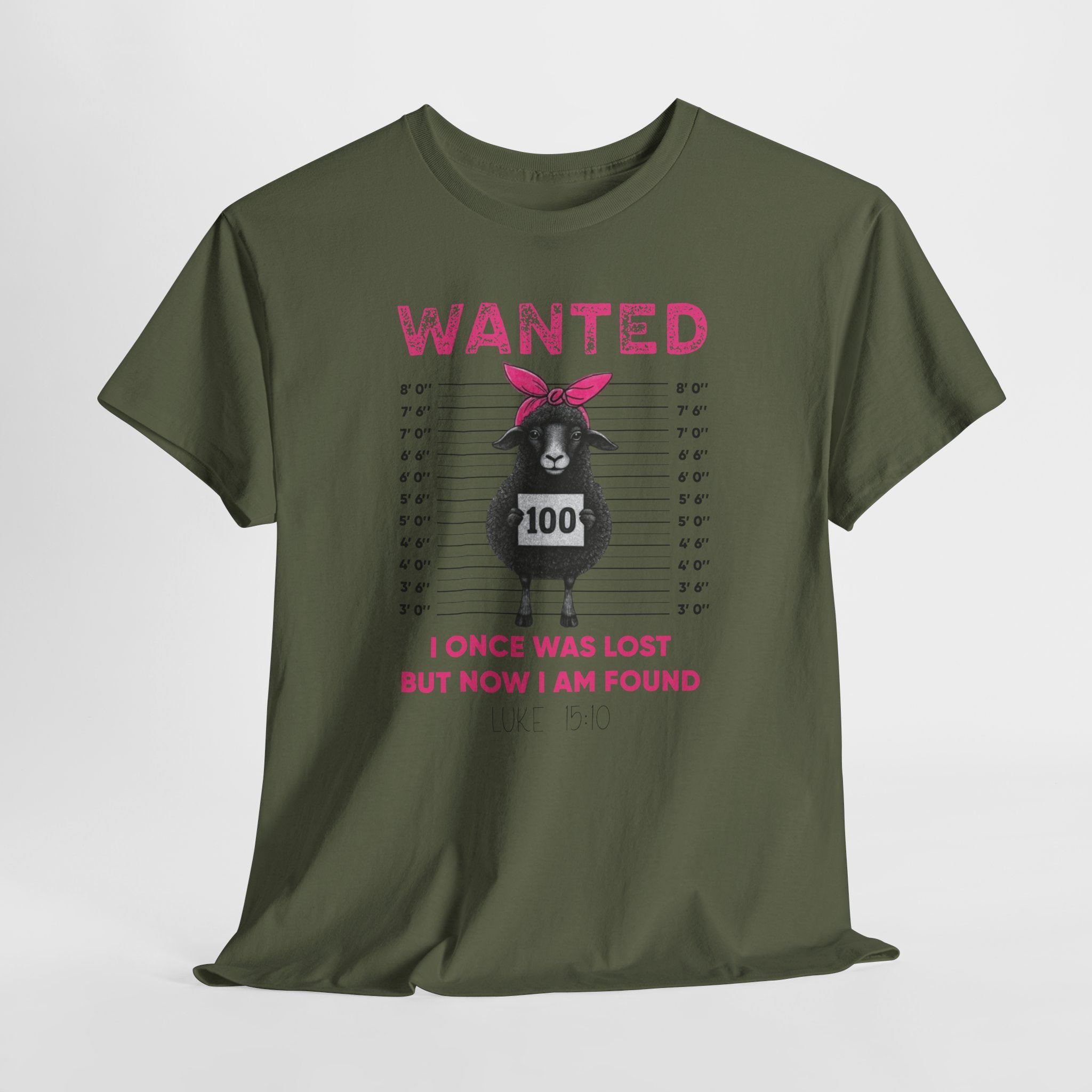 WANTED Black Sheep 'I Once Was Lost But Now I Am Found' Unisex Cotton T-Shirt