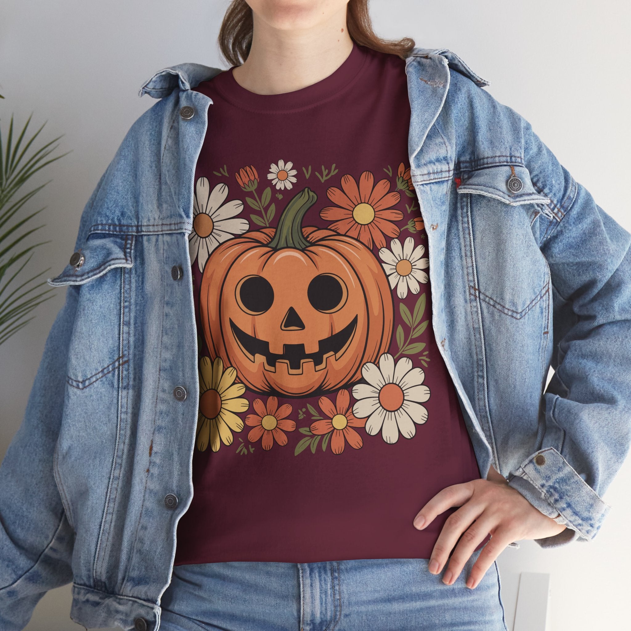 Halloween Pumpkin Unisex Cotton Tee
