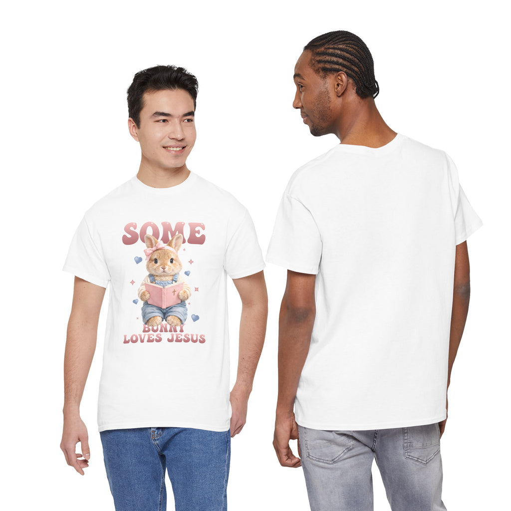 Some Bunny Loves Jesus Bunny Bible Unisex Cotton Tee