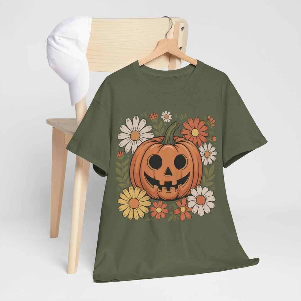 Halloween Pumpkin Unisex Cotton Tee