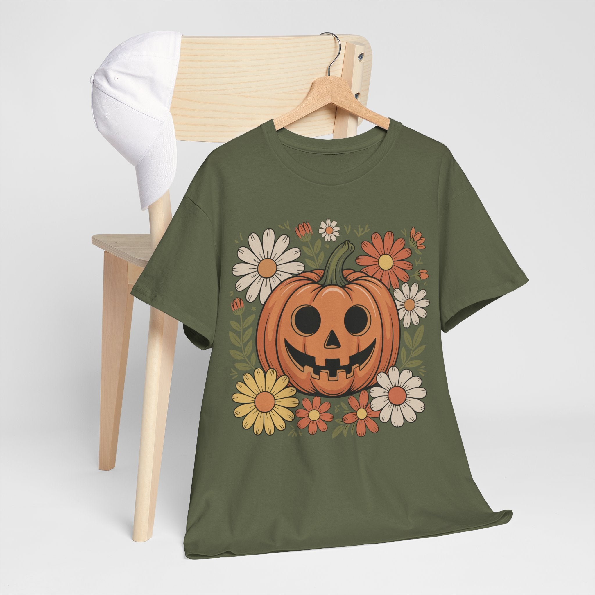 Halloween Pumpkin Unisex Cotton Tee