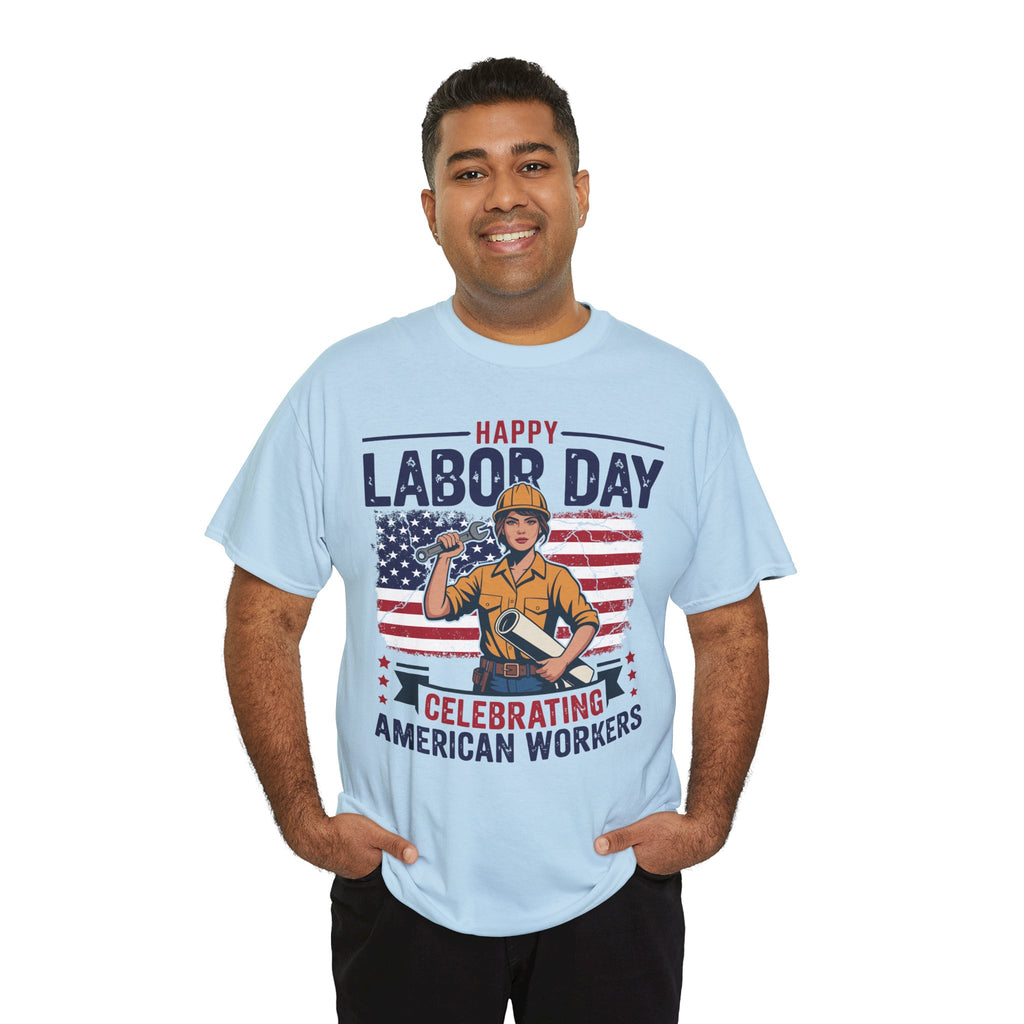 Happy US Labour Day T-Shirt - Unisex Heavy Cotton Tee