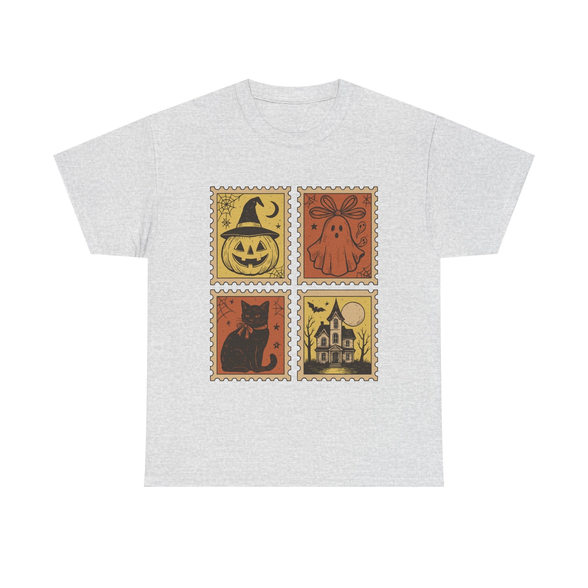 Halloween Stamp Design Unisex Heavy Cotton Tee