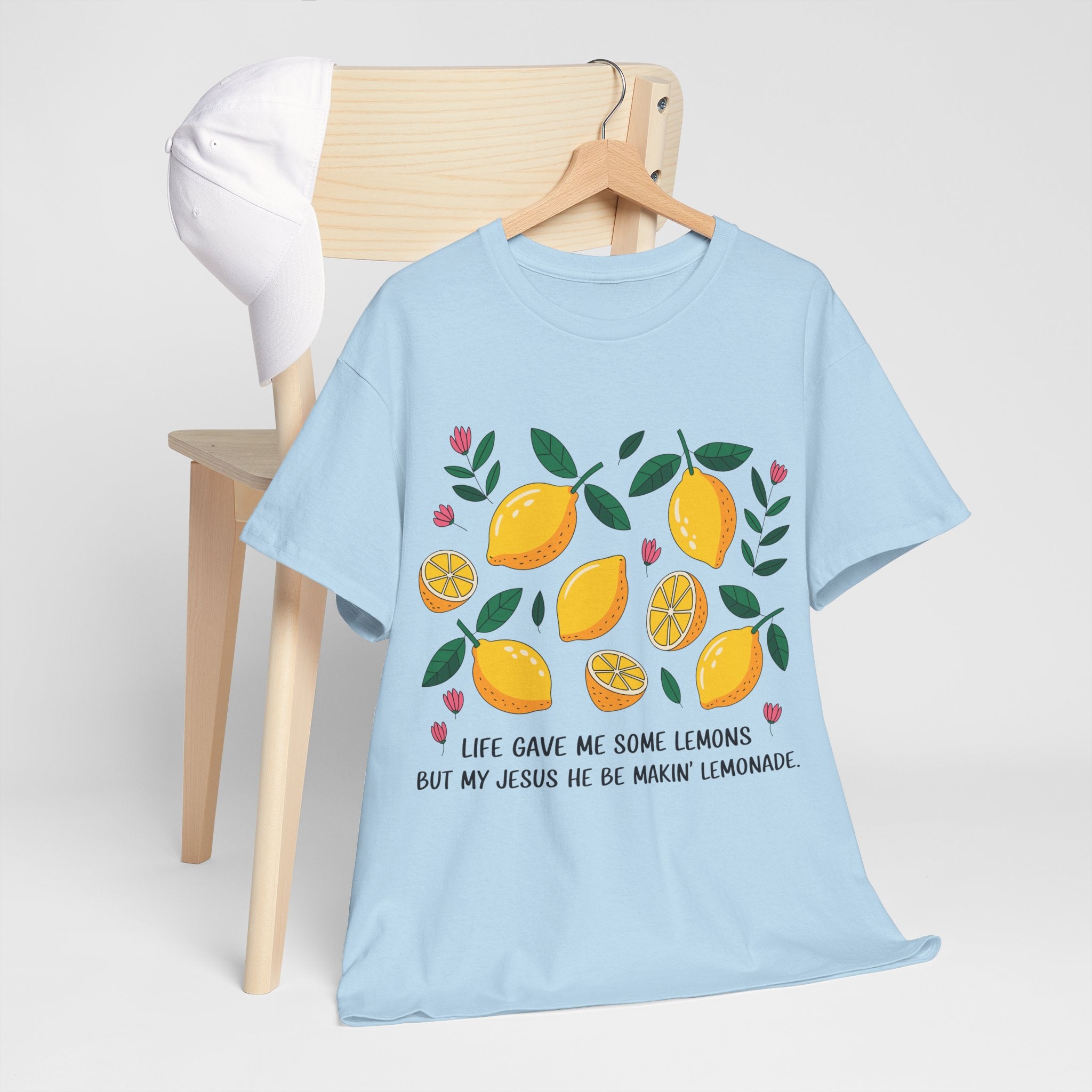 Christian Lemonade Tee — "Life gave me some lemons but my Jesus he be makin’ lemonade"Unisex Cotton Tee