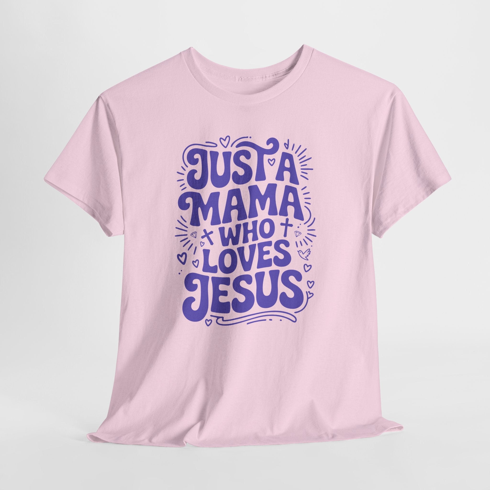 Mama Who Loves Jesus T-Shirt — Bright Green Bubbly Faith Unisex Cotton Tee