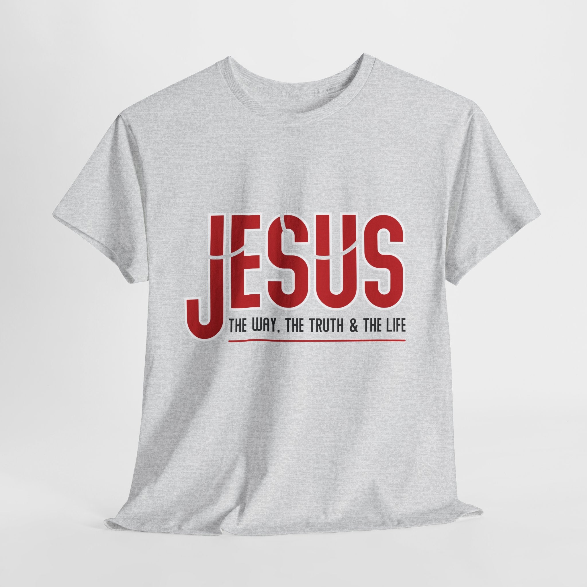 Jesus The Way The Truth & The Life T-Shirt — Bold Red Christian Unisex Cotton Tee