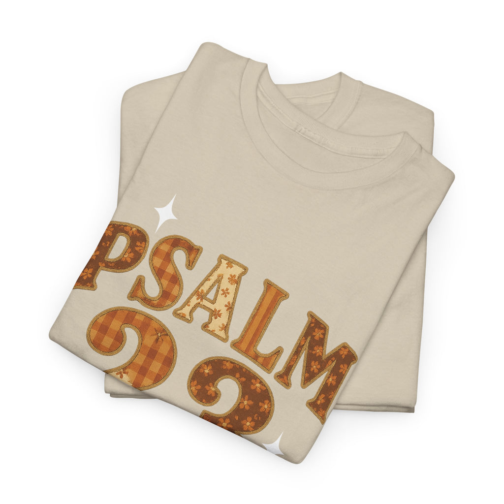 Psalm 23 Floral Tee — “My Lord Is My Shepherd” Stitched-Text Unisex Cotton Tee