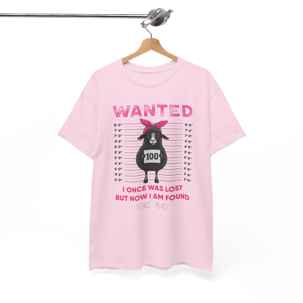 WANTED Black Sheep 'I Once Was Lost But Now I Am Found' Unisex Cotton T-Shirt