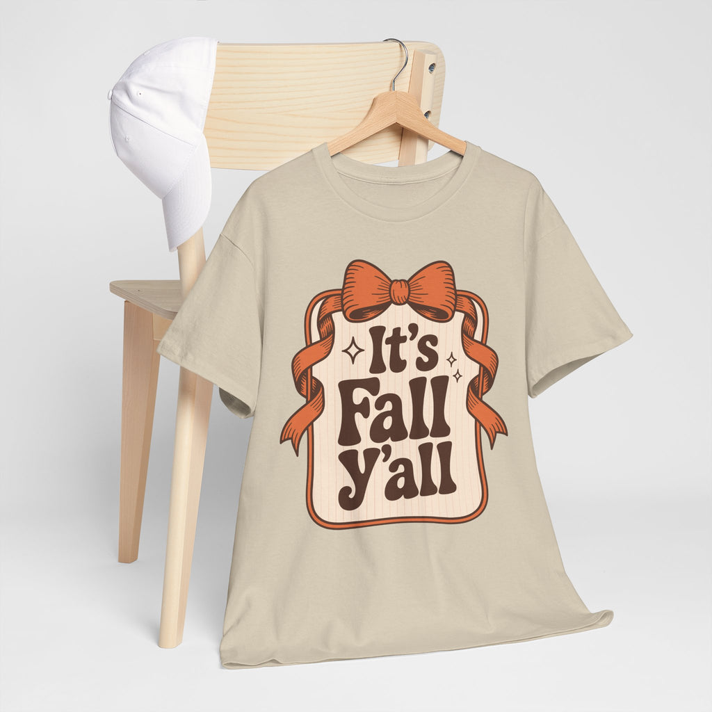 It’s Fall Y’all Autumn Ribbon Unisex Cotton Tee