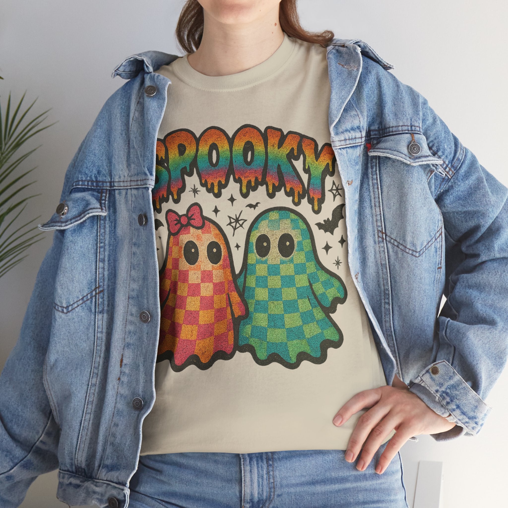 Spooky Pastel Ghosts Unisex Cotton Tee