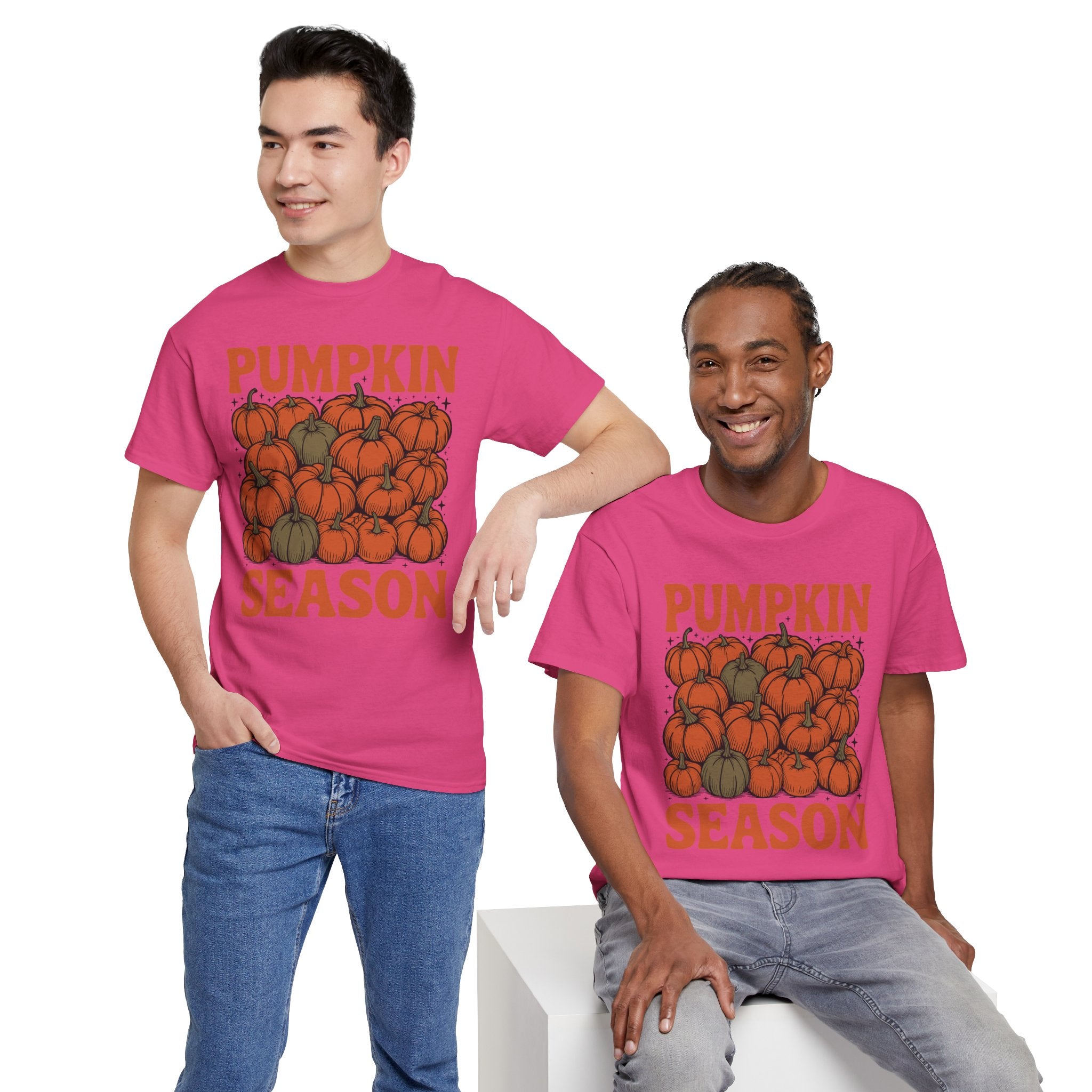 Pumpkin Season Tee — Fall Pumpkin Pile Unisex Cotton Tee