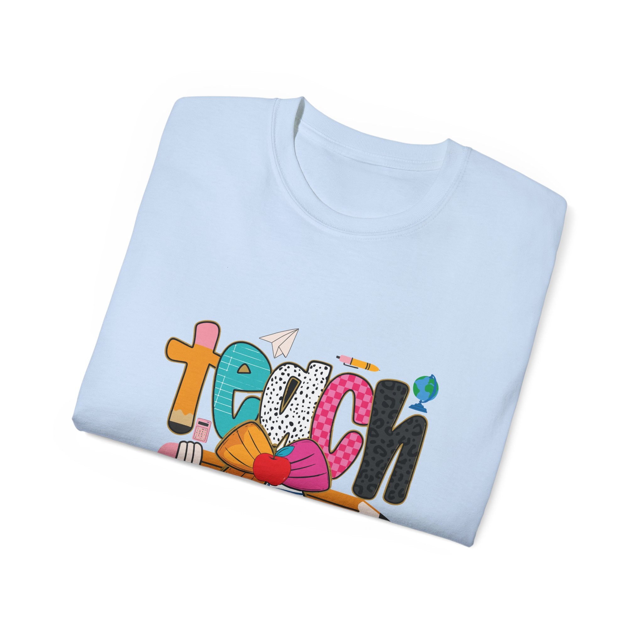 Colorful Teach Graphic Tee for Educators