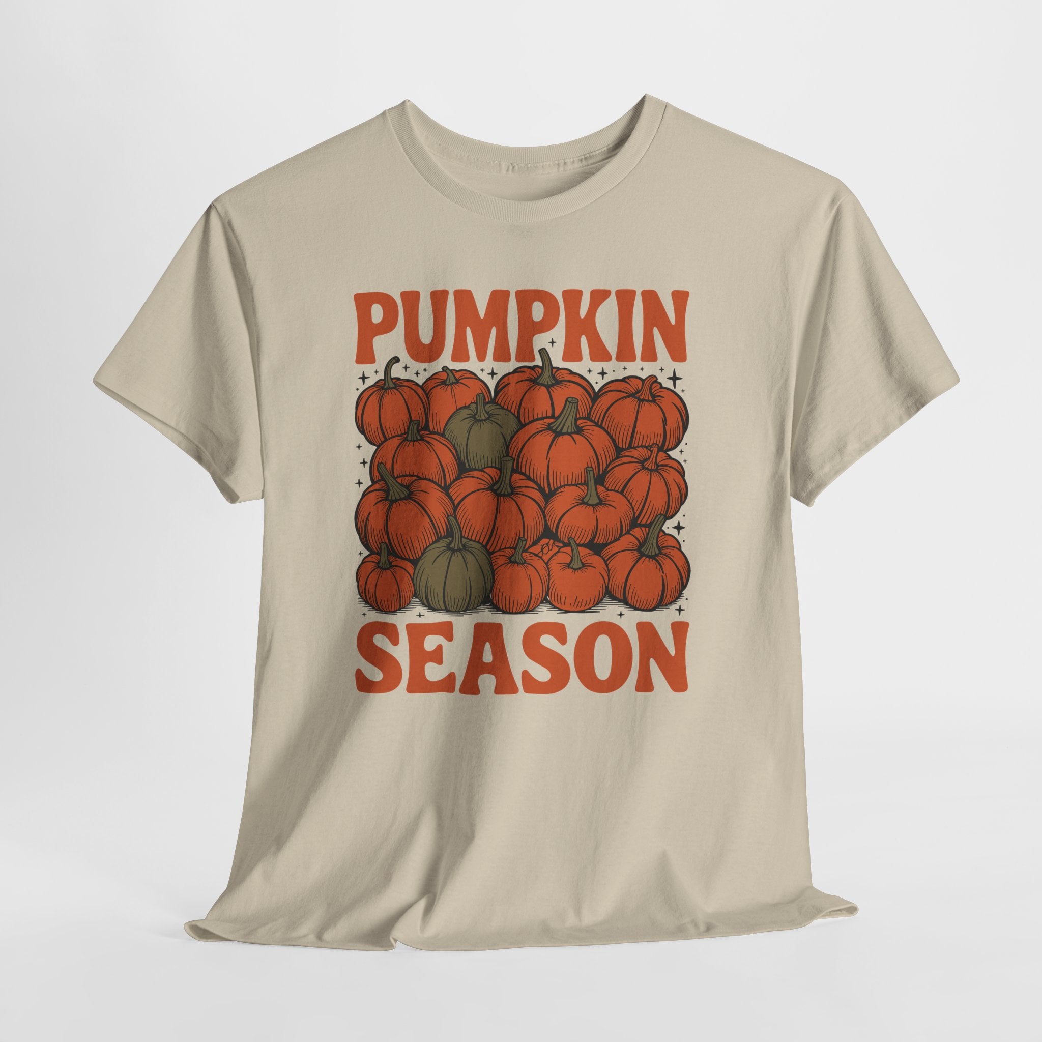 Pumpkin Season Tee — Fall Pumpkin Pile Unisex Cotton Tee