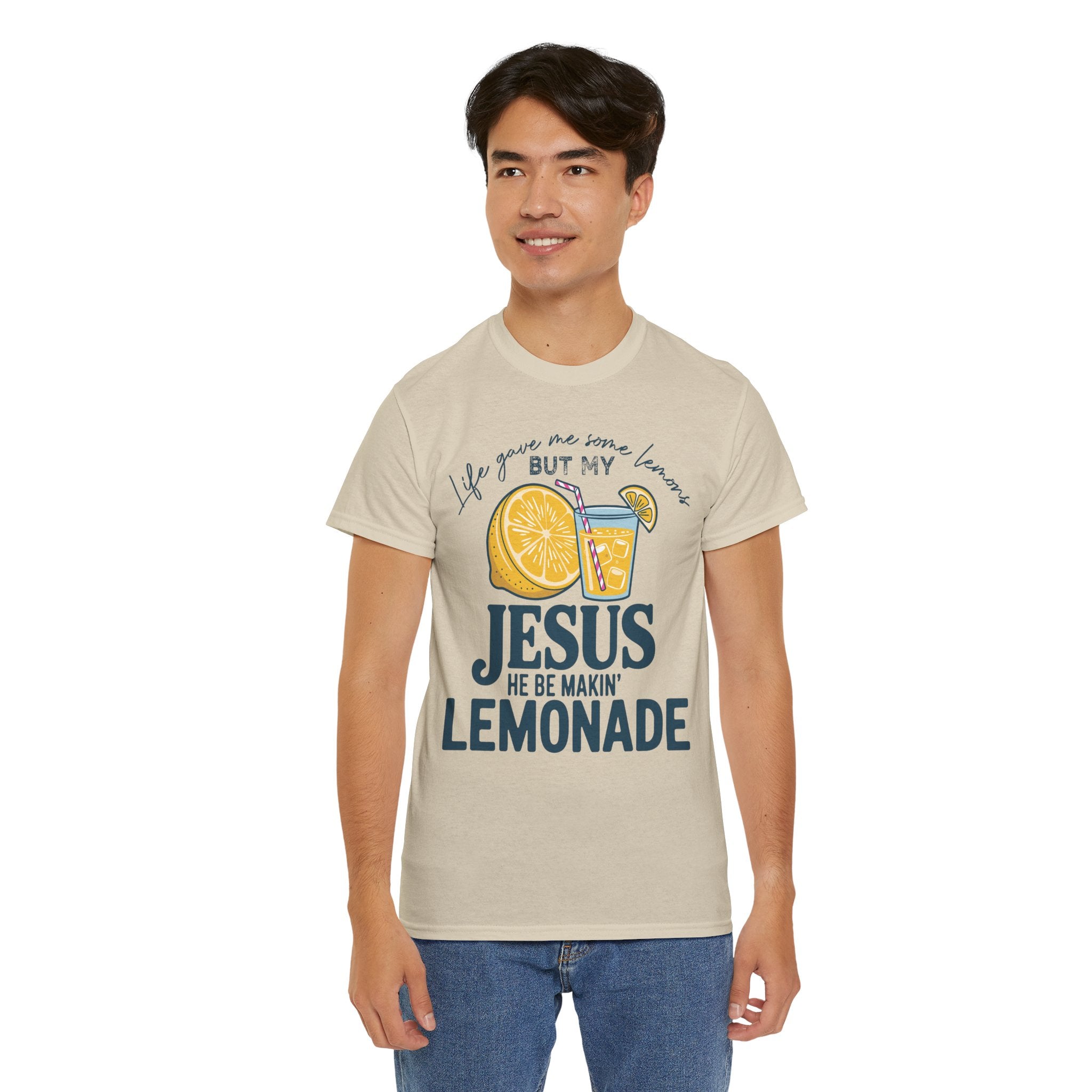 Christian Lemonade T-Shirt — “Life Gave Me Some Lemons but My Jesus He Be Makin’ Lemonade”Unisex Cotton Tee
