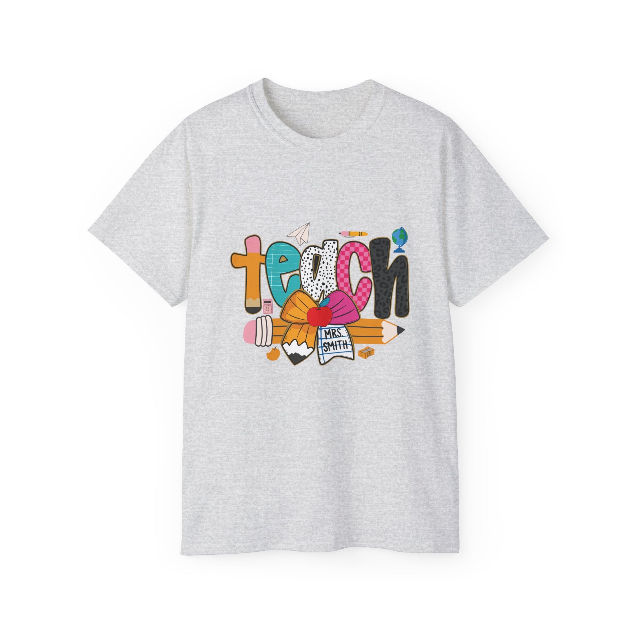 Colorful Teach Graphic Tee for Educators