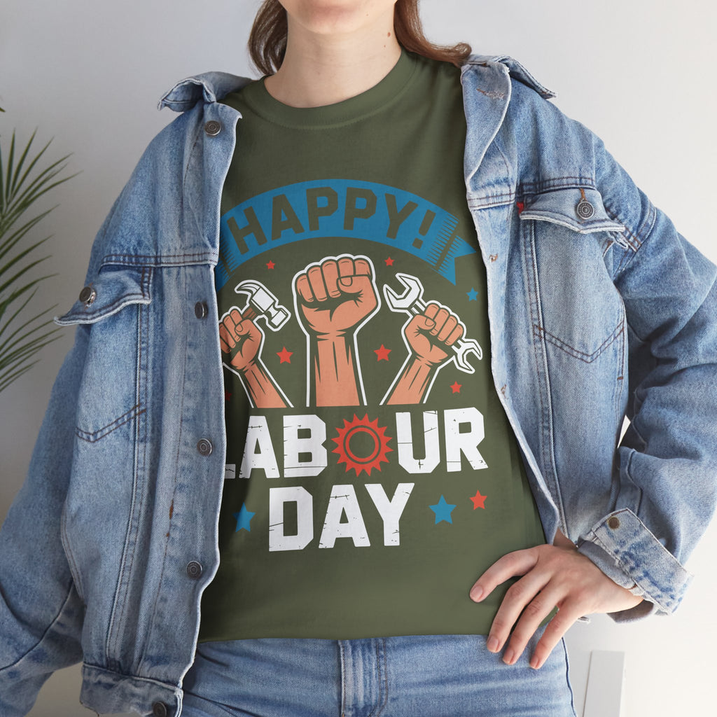 Happy US Labour Day Unisex Heavy Cotton T-Shirt