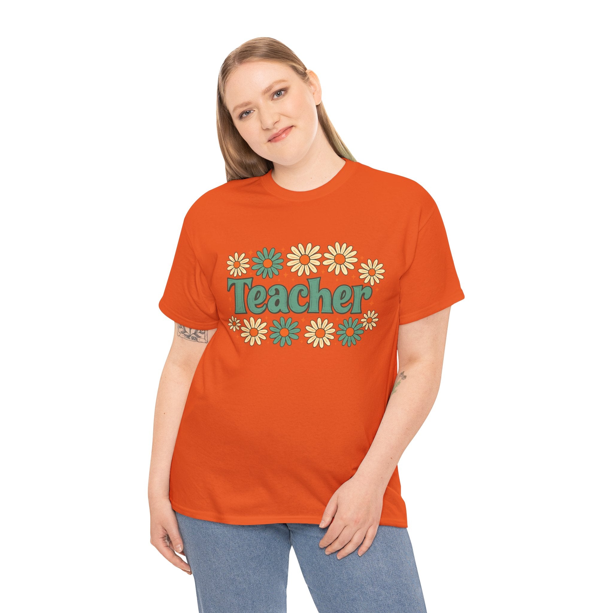 Floral Teacher Tee - Perfect Gift for Educators