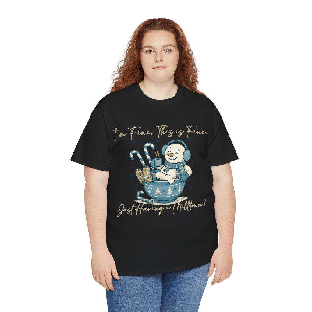 Snowman Hot Cocoa Unisex Cotton Tee