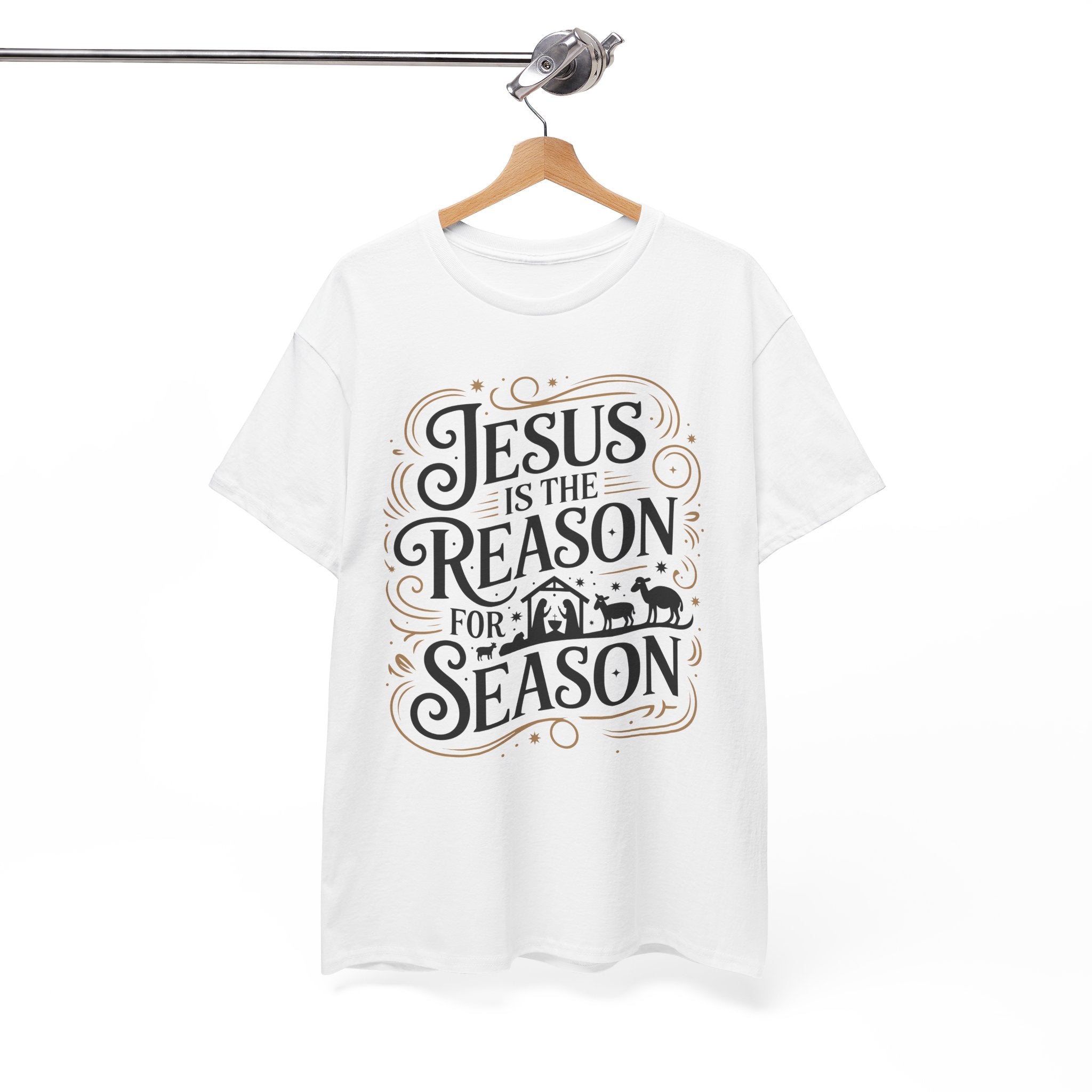 Vintage Gold Frame T-Shirt — Elegant Decorative Flourish Unisex Cotton Tee