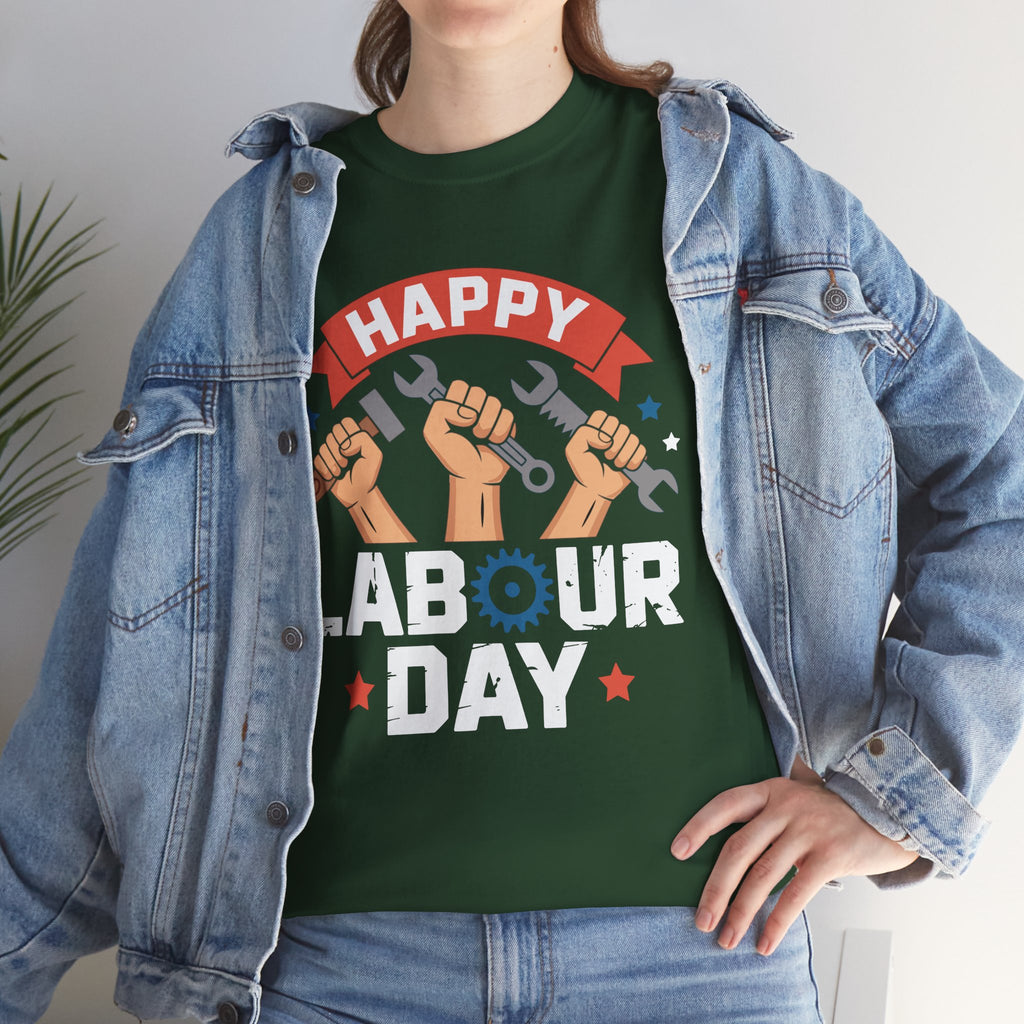 Happy US Labour Day Unisex Heavy Cotton T-Shirt