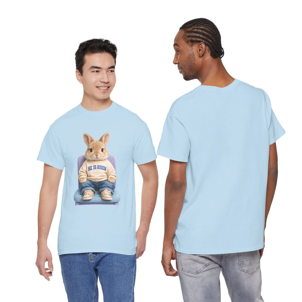 Easter 'He Is Risen' Bunny Unisex Cotton Tee