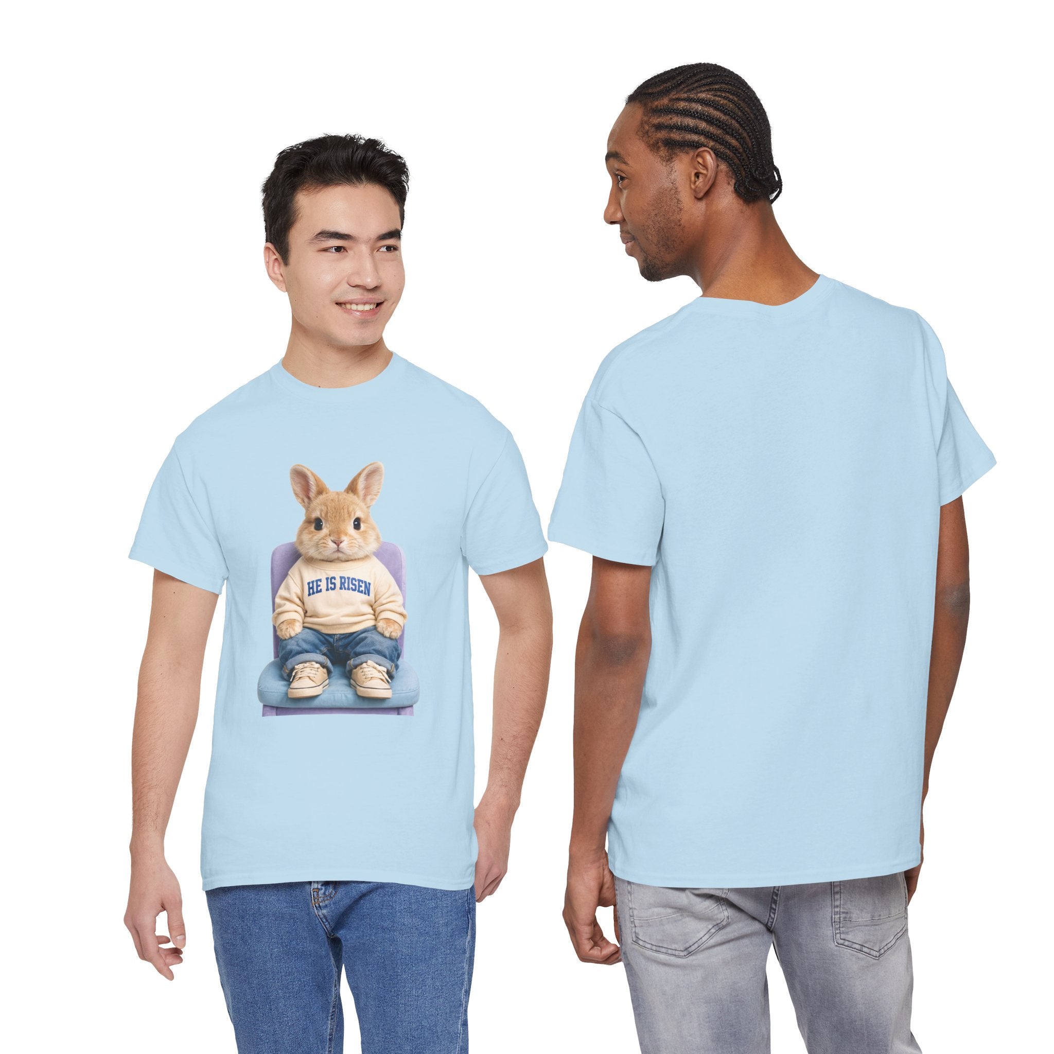 Easter 'He Is Risen' Bunny Unisex Cotton Tee