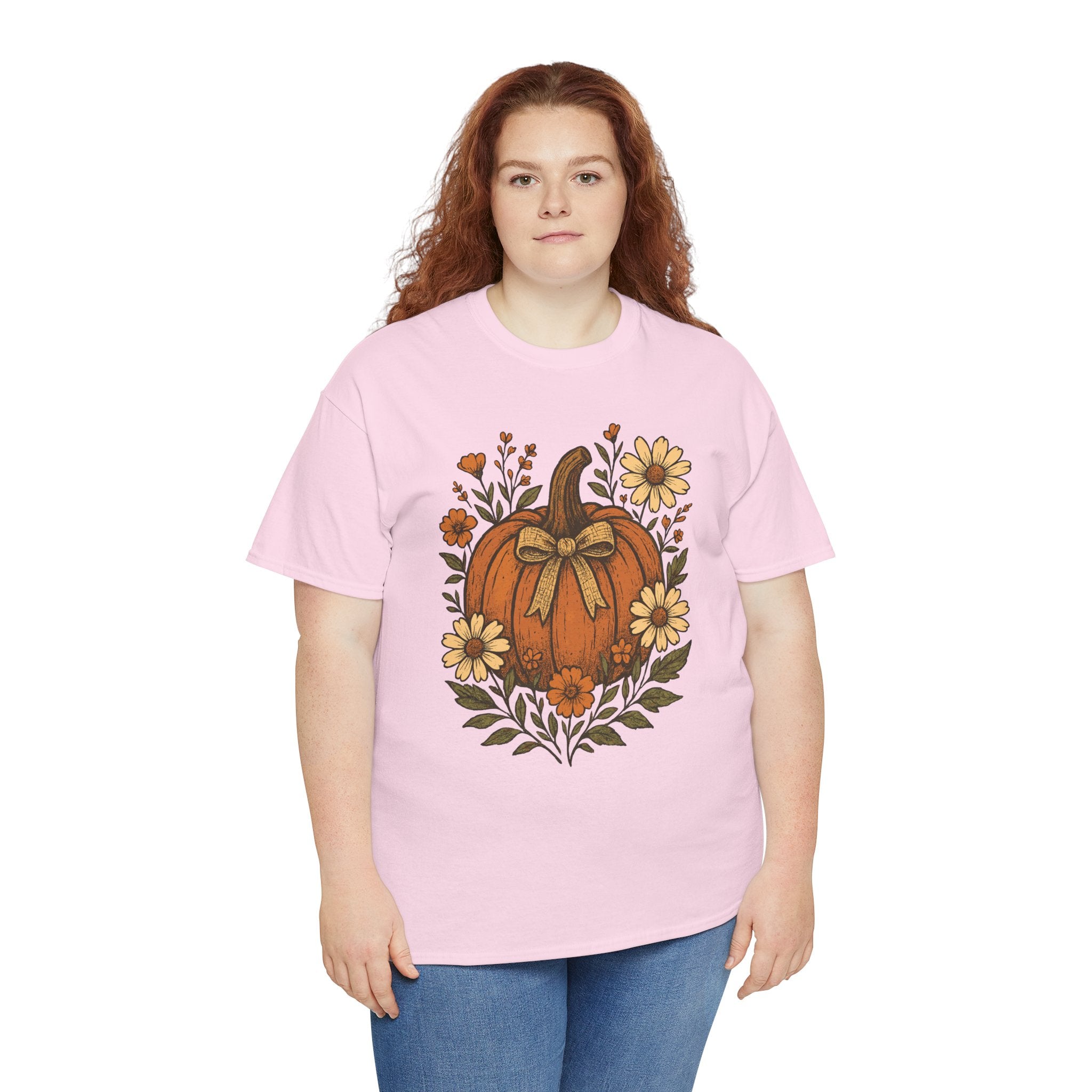 Pumpkin Daisy Unisex Cotton Tee