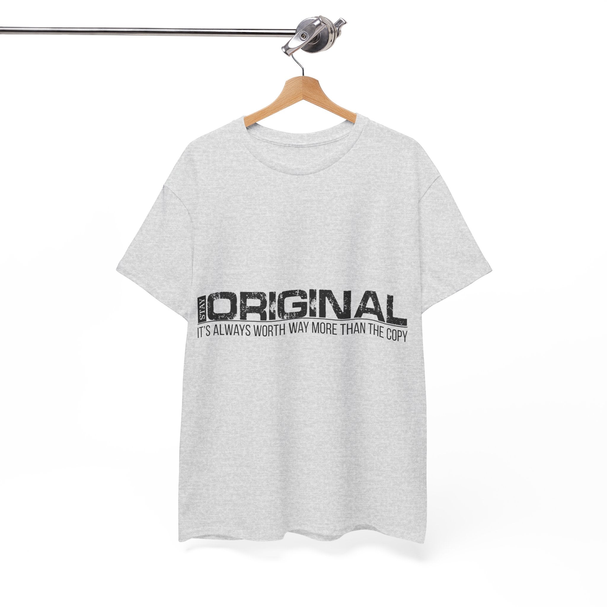 STAY SILENT Minimalist Tee — Vertical Text Black Unisex Cotton Tee