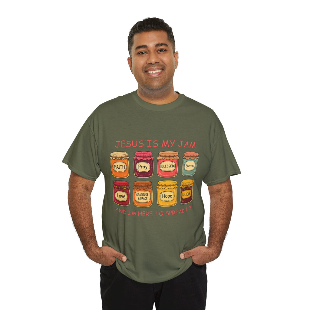 Jesus Is My Jam T-Shirt — Christian Faith Jam Jar Unisex Cotton Tee