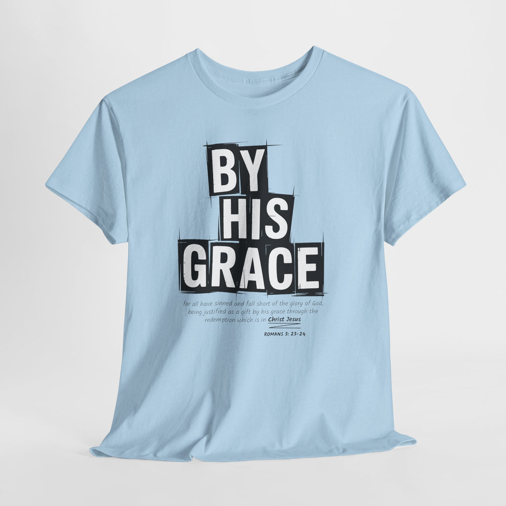By His Grace tee — Minimalist Faith Christian Unisex Cotton T-Shirt
