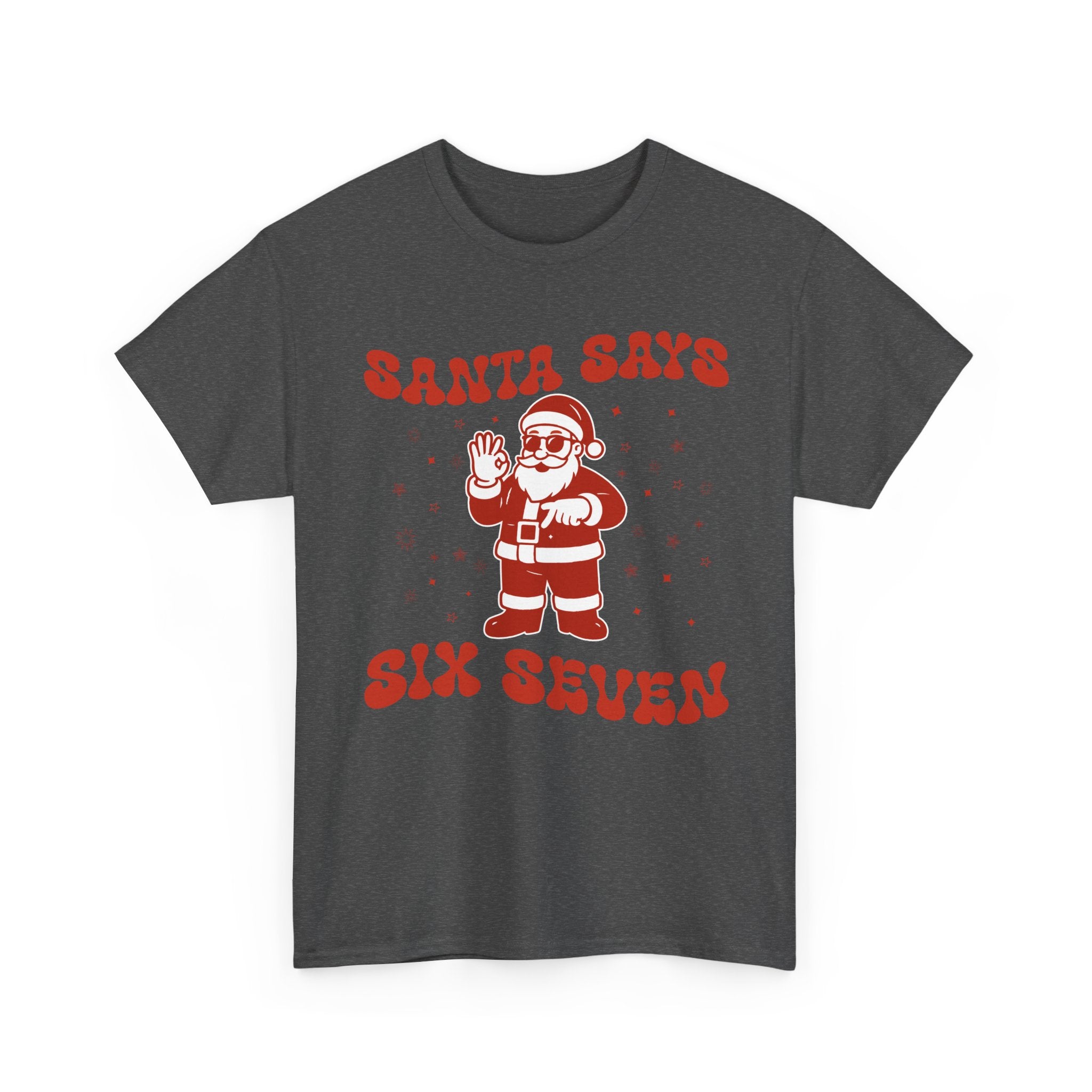 Retro 'Santa Says Six Seven' Christmas Unisex Cotton Tee