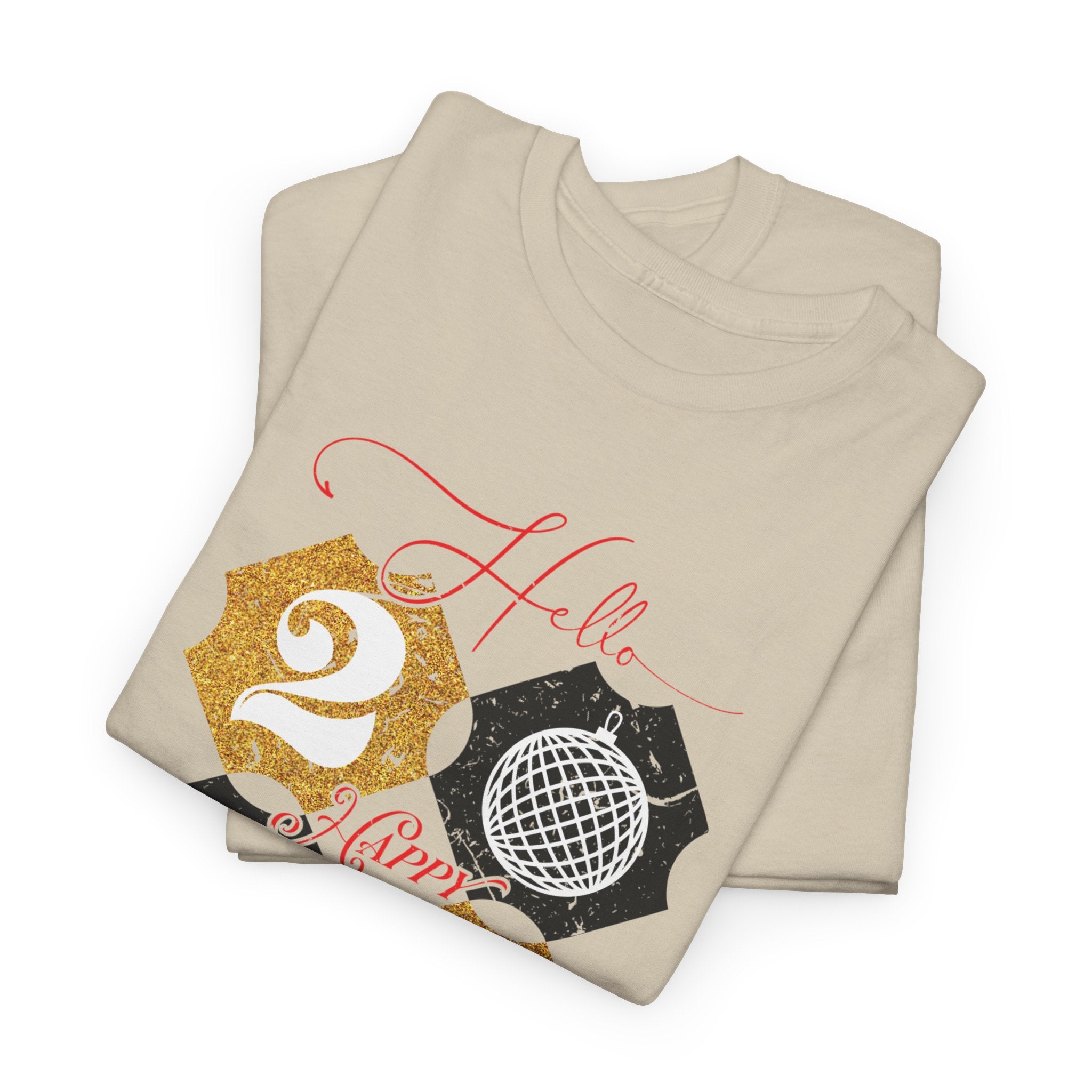 2026 Happy New Year Pink Varsity Tee — Fireworks Party Graphic.Unisex Cotton Tee