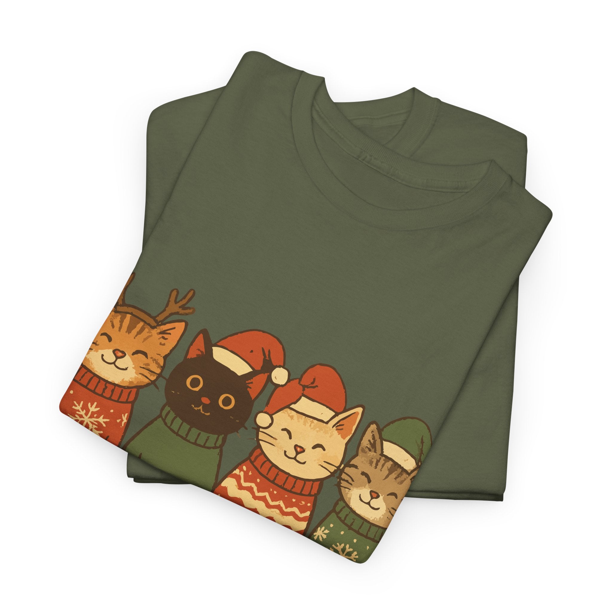 Christmas Cats Unisex Cotton Tee