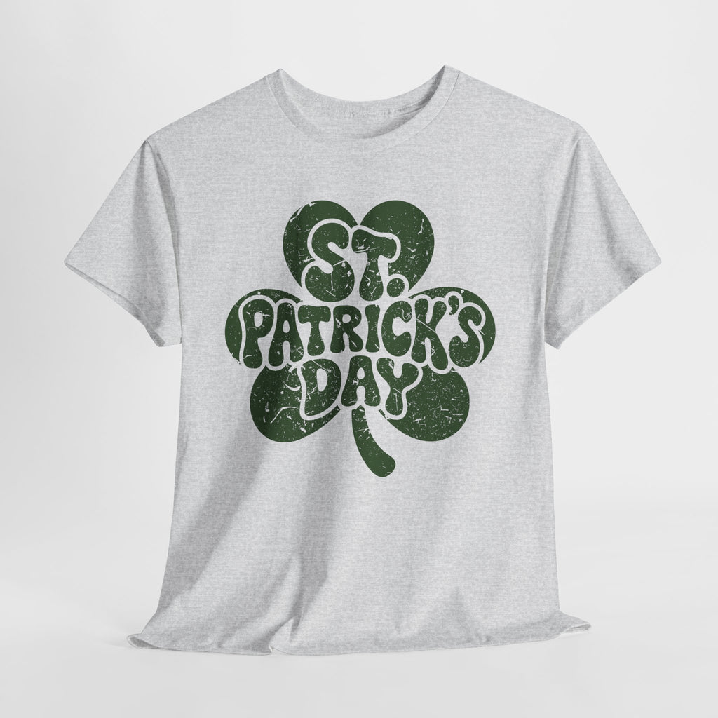 St. Patrick's Day Shamrock Tee — Retro Bubble Lettering Unisex Cotton Tee