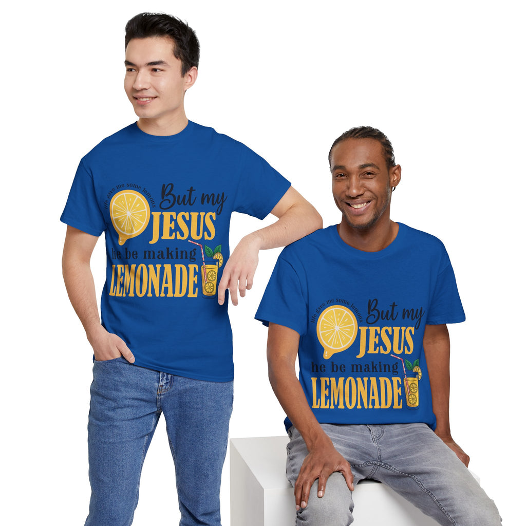Jesus Lemonade Tee — Lemon Slice & Glass Graphic Christian Unisex Cotton T-Shirt