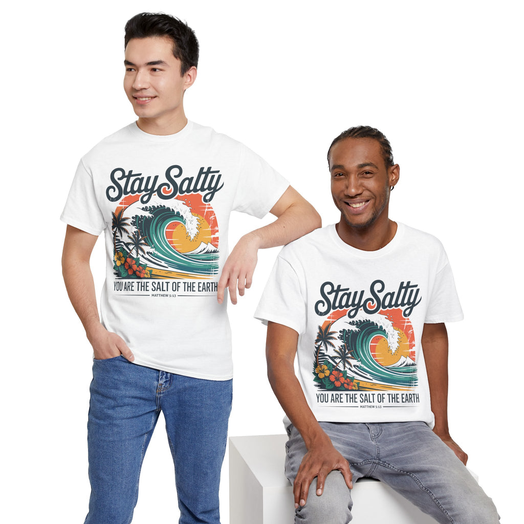 Stay Salty Beach Tee — "You are the salt of the earth (Matthew 5:13)"Unisex Cotton Tee