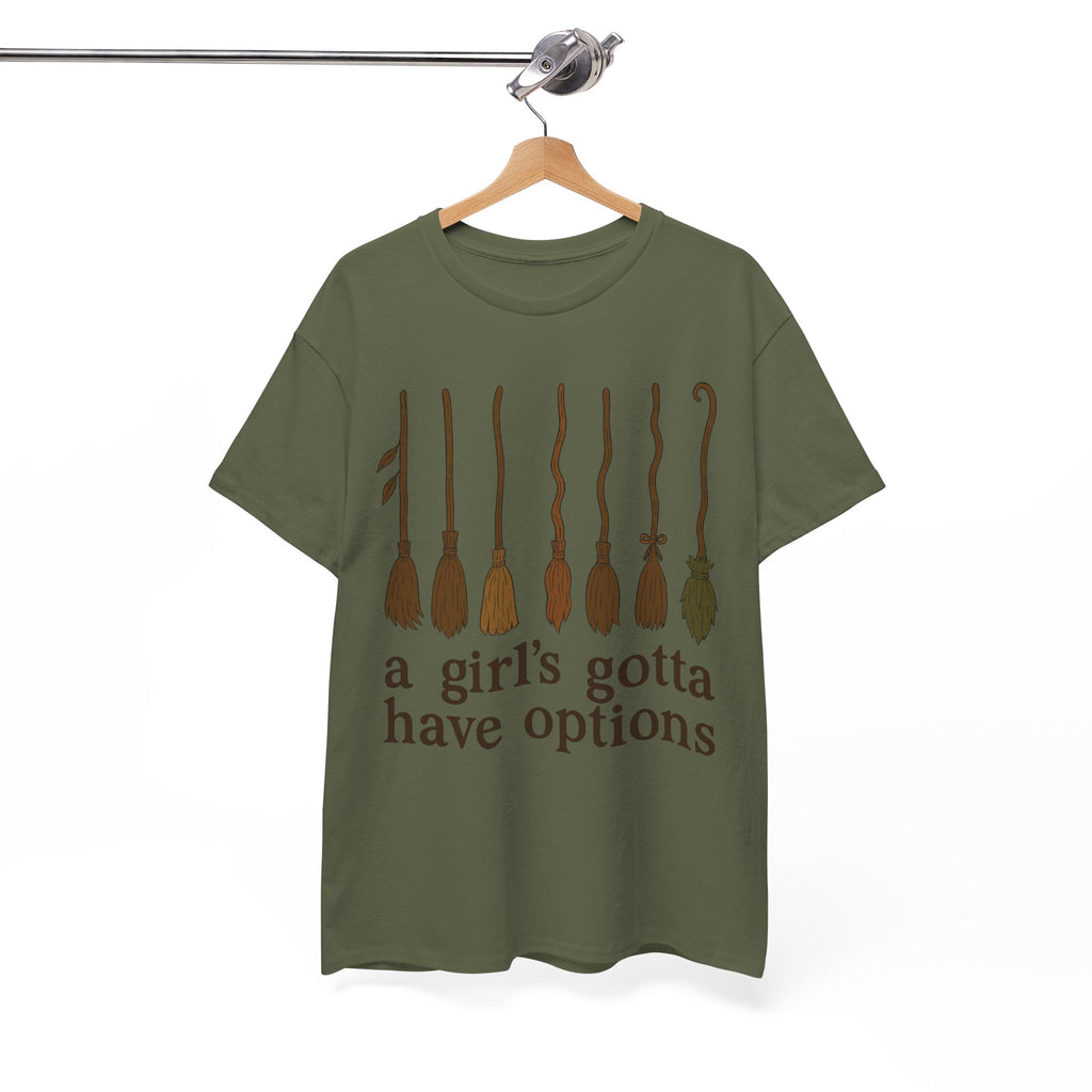 Witch Brooms Options Unisex Cotton Tee