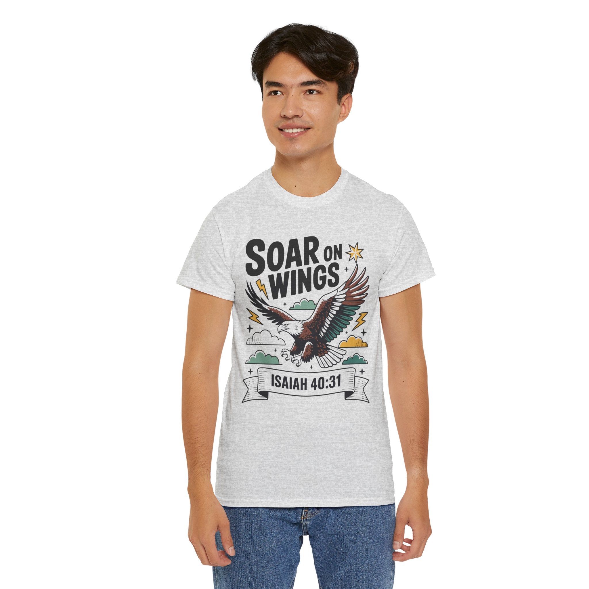 Isaiah 40:31 "Soar on Wings" Eagle Unisex Cotton T-Shirt