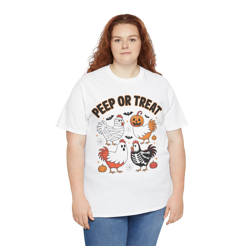 Peep or Treat Halloween Unisex Cotton Tee