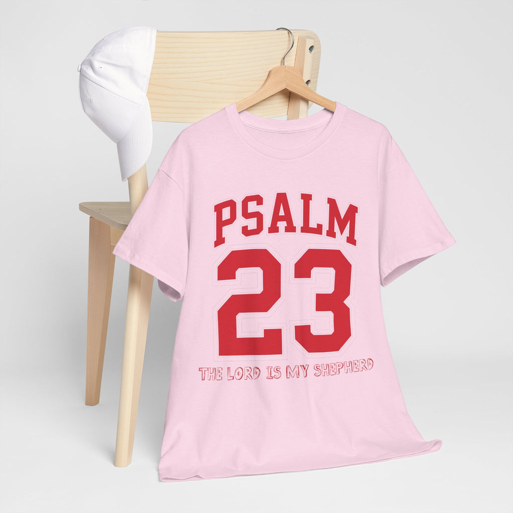 Psalm 23 Varsity T-Shirt — “The Lord Is My Shepherd” Unisex Cotton Tee