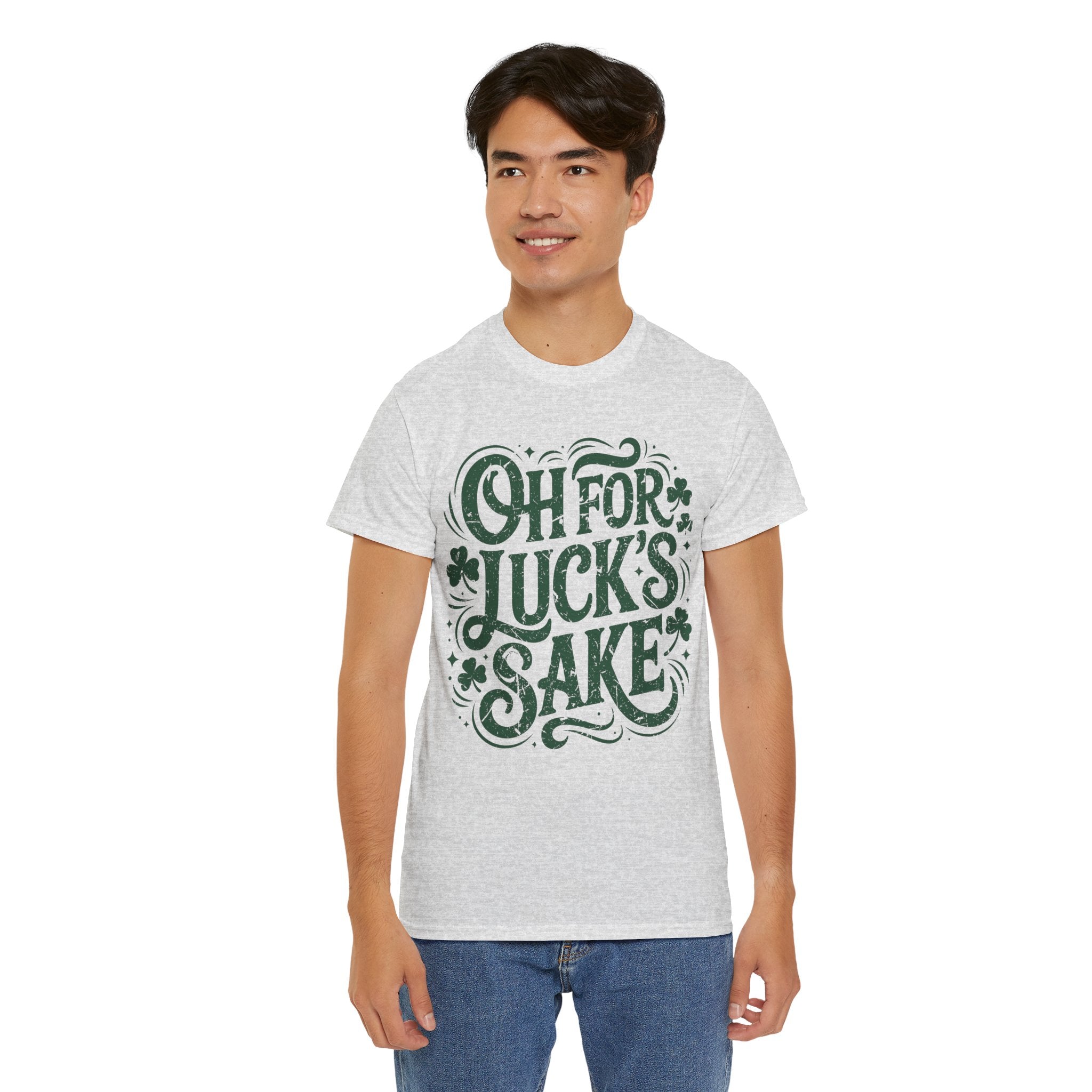 Oh for Luck's Sake Shamrock Unisex Cotton Tee