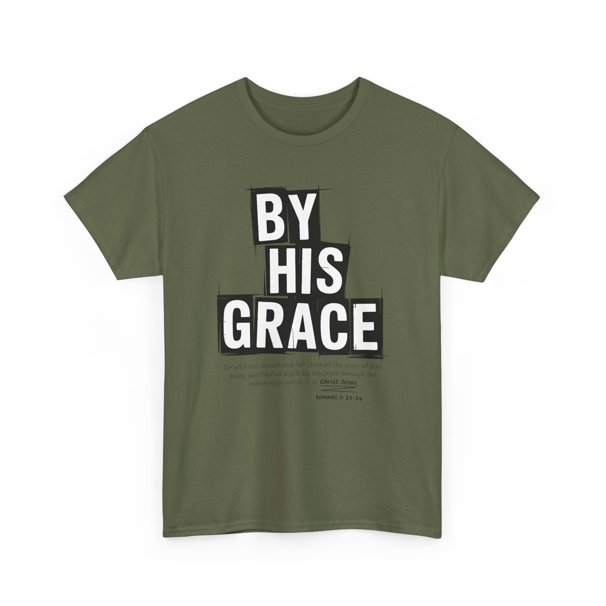 By His Grace tee — Minimalist Faith Christian Unisex Cotton T-Shirt