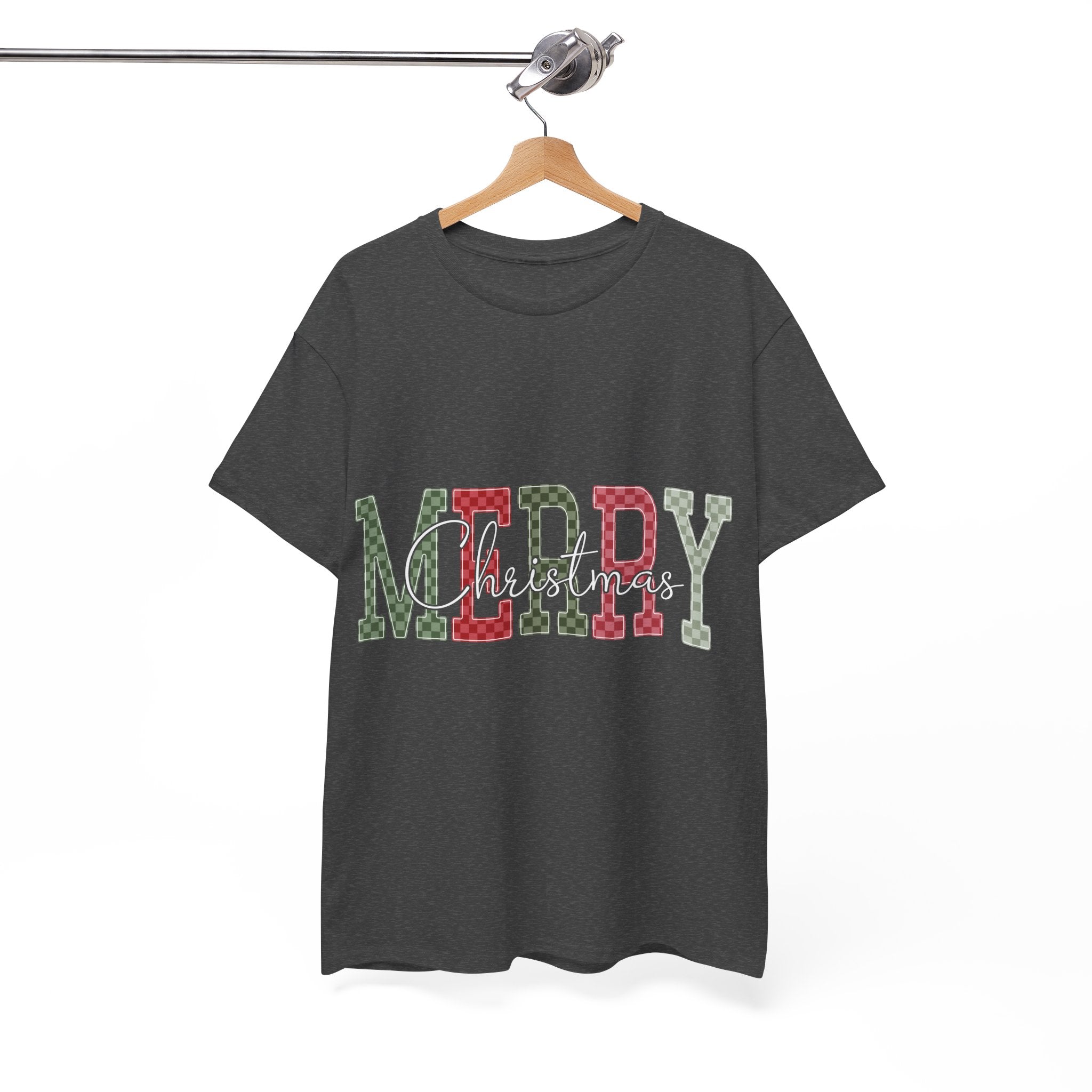 Plaid Merry Christmas Unisex Cotton Tee