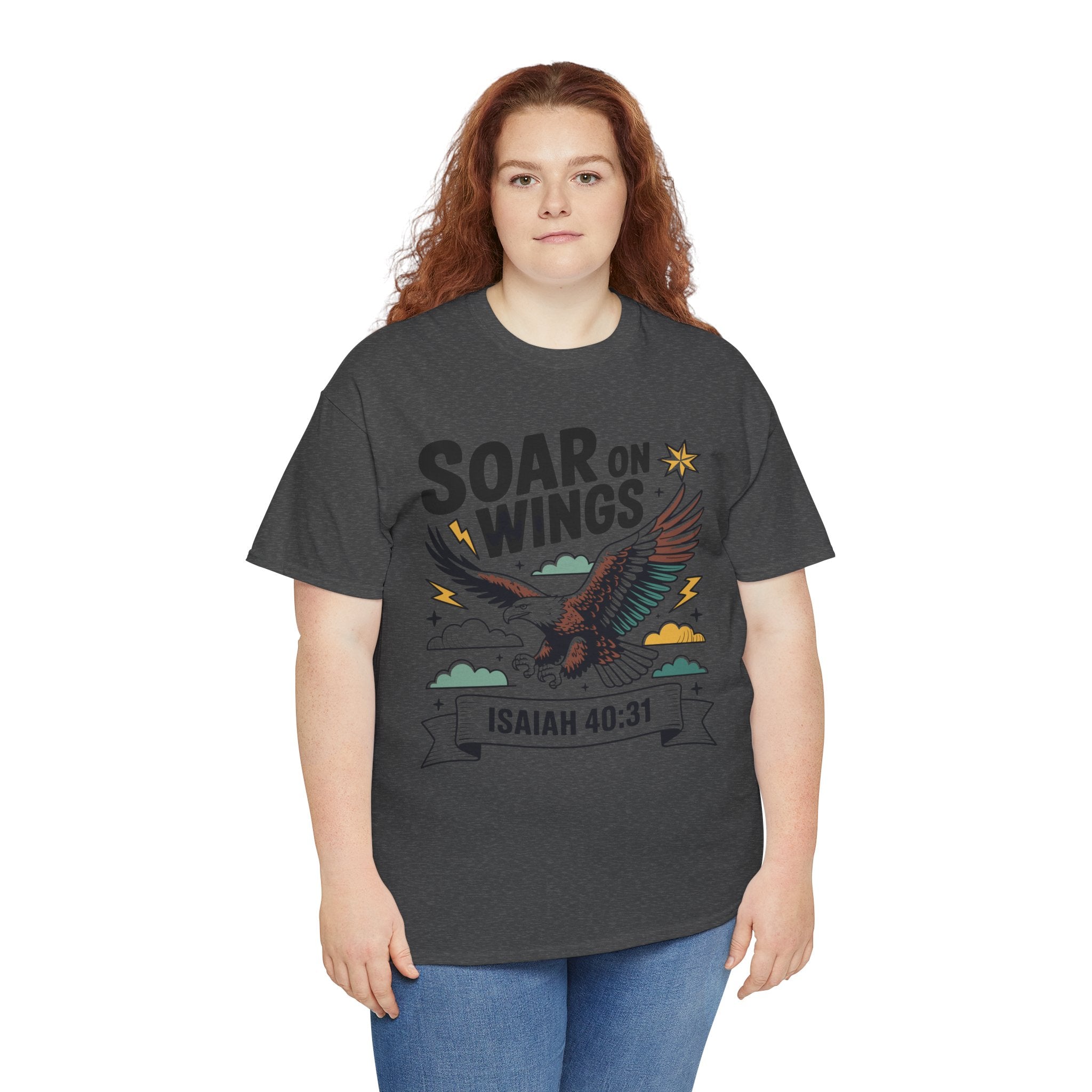 Isaiah 40:31 "Soar on Wings" Eagle Unisex Cotton T-Shirt