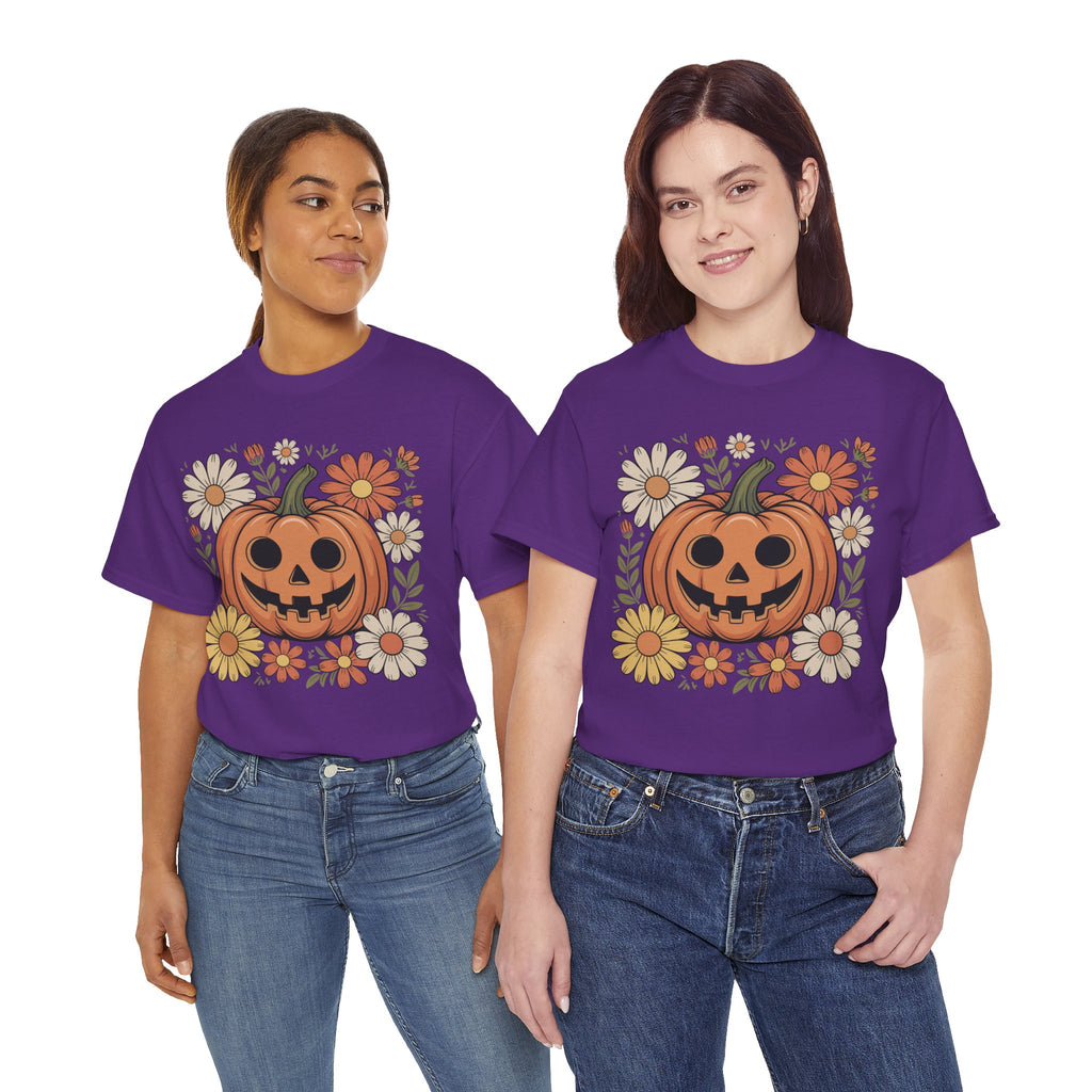 Halloween Pumpkin Unisex Cotton Tee