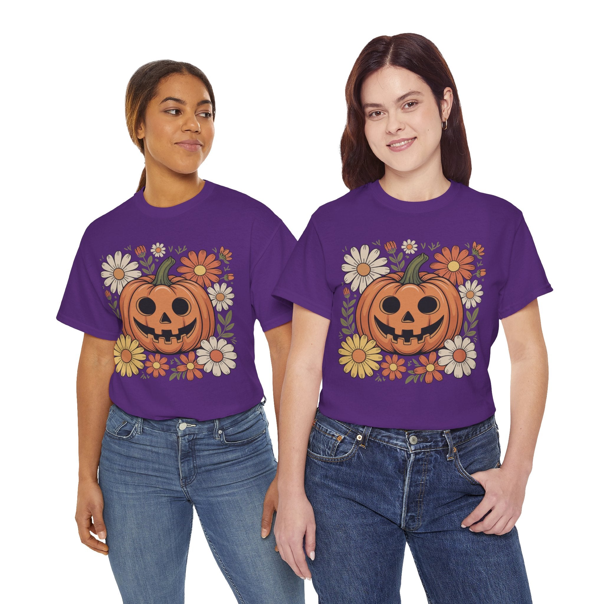 Halloween Pumpkin Unisex Cotton Tee