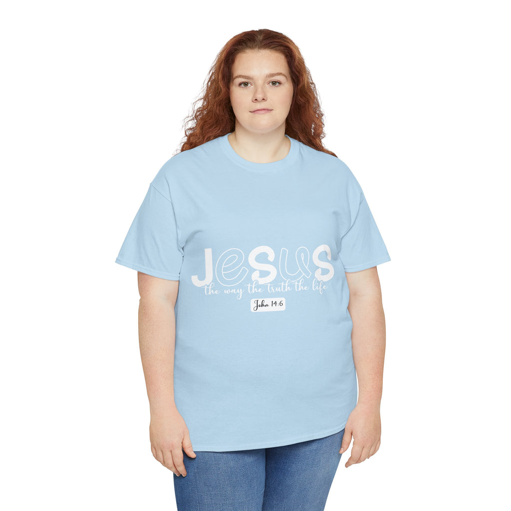 John 14:6 Christian Tee — Minimalist Script Faith T-Shirt